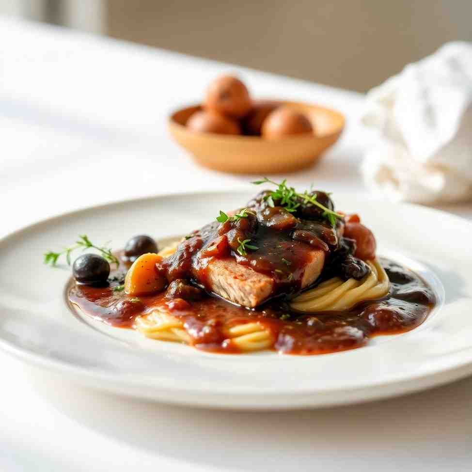 Belgian Rabbit in Prune Sauce (Lapin aux Pruneaux) Recipe